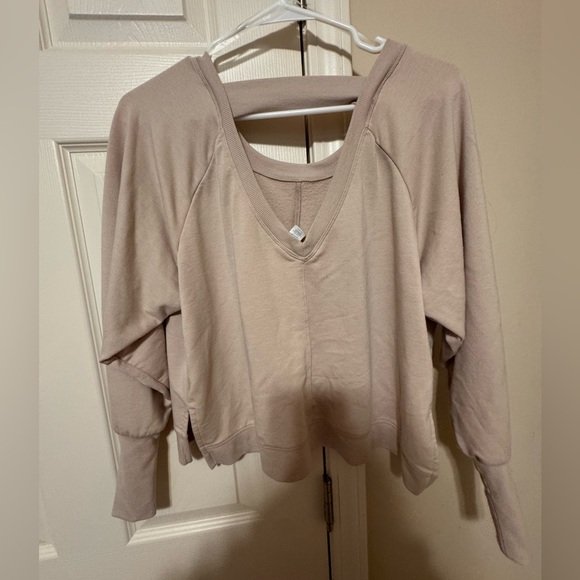 Yogalicious Women's Light Tan Sweatshirt - Picture 4 of 4
